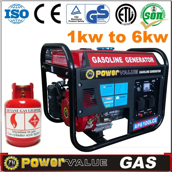 природный газ и lpg сжиженного природного газа спг 5kw 5 ква медные катушки дешевые cng генераторы( zh6500cnlc)