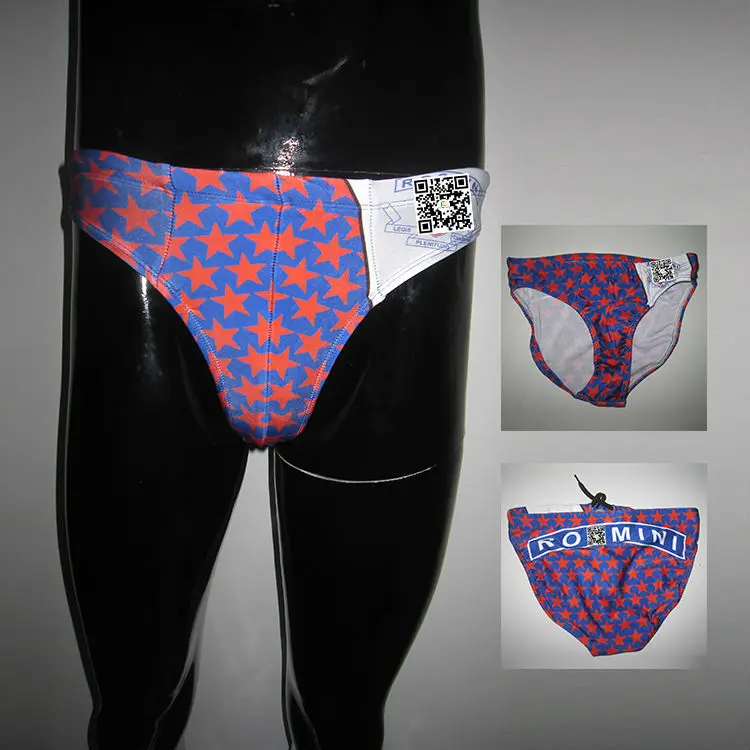 Custom Sublimation Print Men Swim Brief Sexy Drawstring Swimming Swimwear For Mens