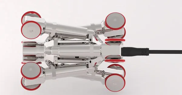 Industrial IP68 underwater sewer pipe checking camera robot supported vertically climbing