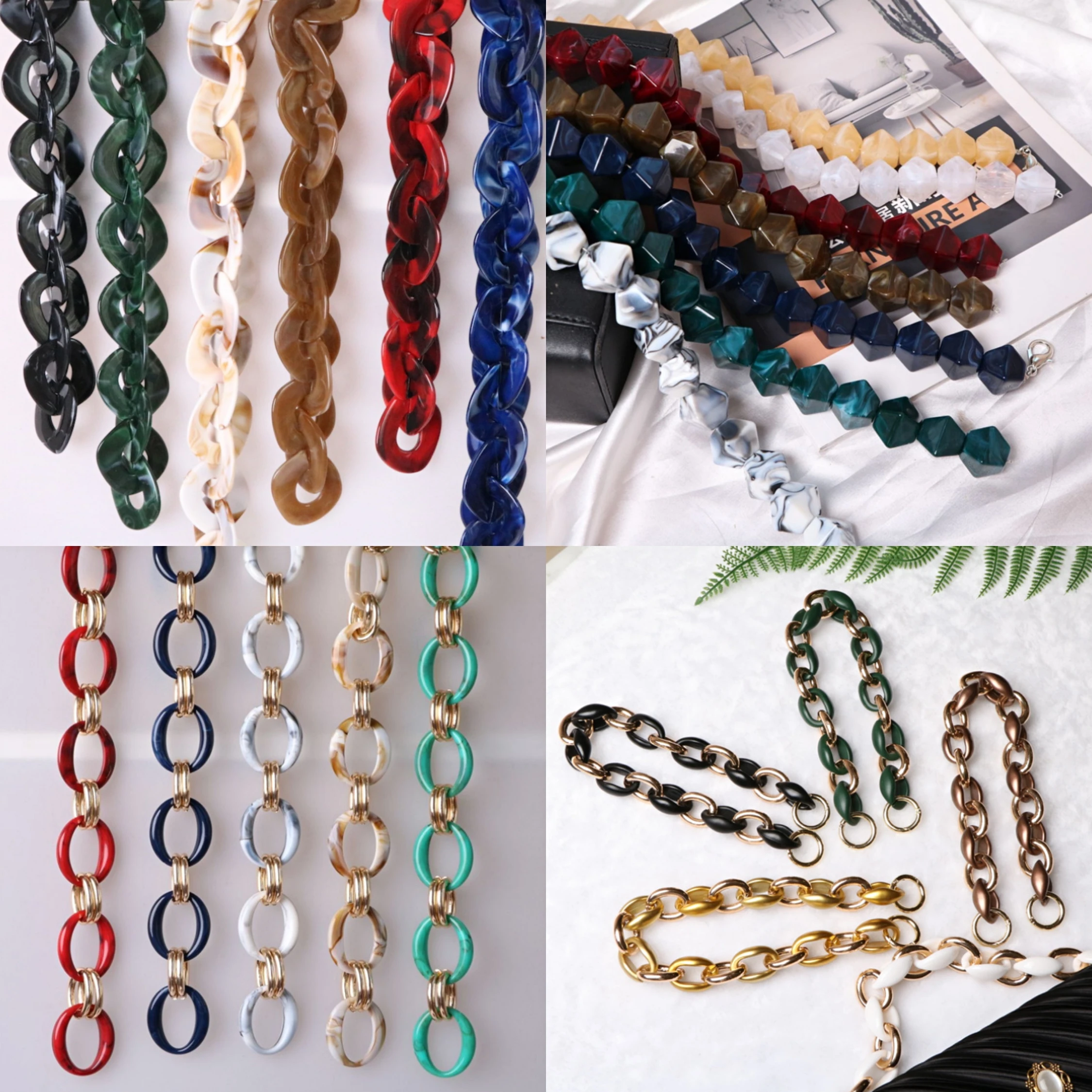 Plastic Acrylic Resin Bag Chain Hanger Shoulder Strap Accessories