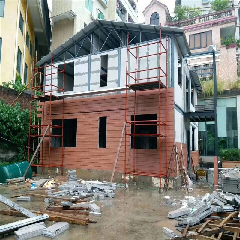 Prefabricated House Light Steel Frame Precast Concrete House EPS Cement board Villa