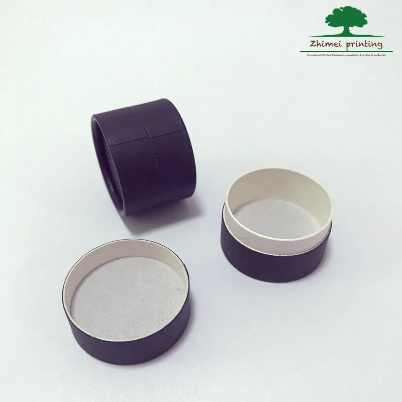 flat lip balm tube biodegradable material small cardboard jar black paper tube for 30g lip balm packaging with wax paper inside
