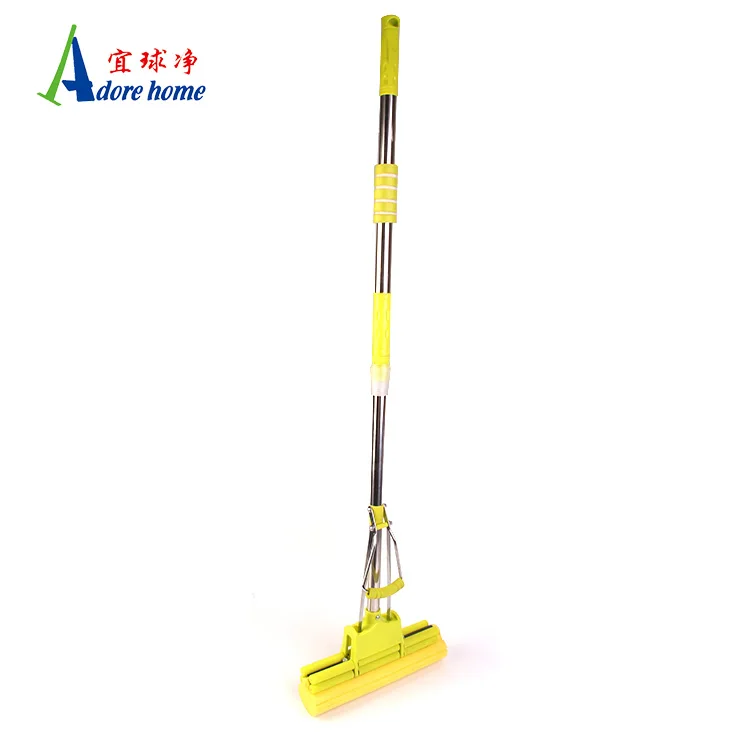 High Quality Sponge Pva Commercial Mop With Telescopic Stainless Steel Handle