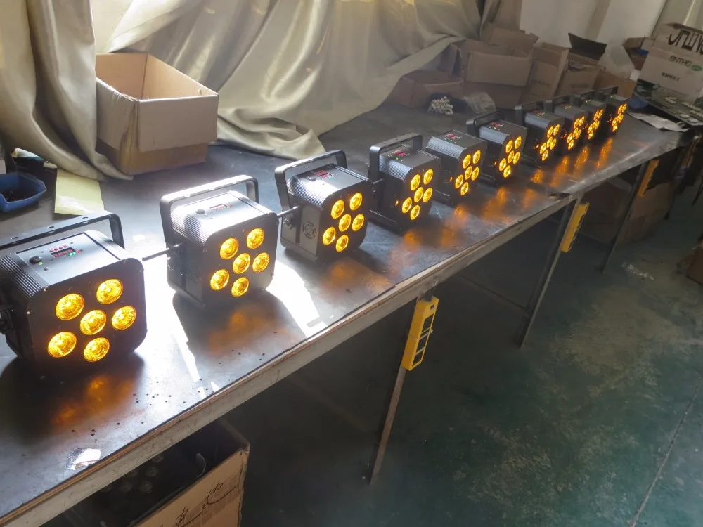 6*18W RGBWAP 6 in 1 Wireless DMX IR Battery Power Led Par  DJ Stage Effect Party Home Light