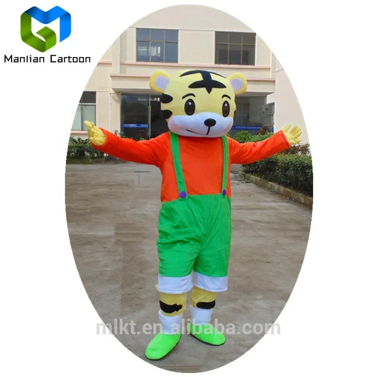 OEM supplier new design adult fur cartoon tiger mascot costumes