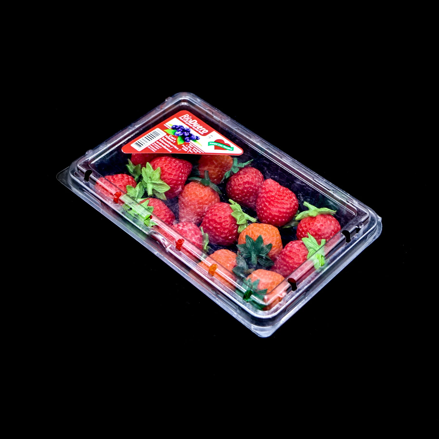 Shandong Factory  Hot Selling Transparent Blister Container Disposable Plastic Berry Fruit Packaging Box Strawberry Pack Trays
