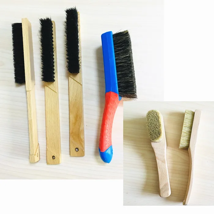 fast shipping best climbing brushes walnut wood dry clean brush with rubber handle