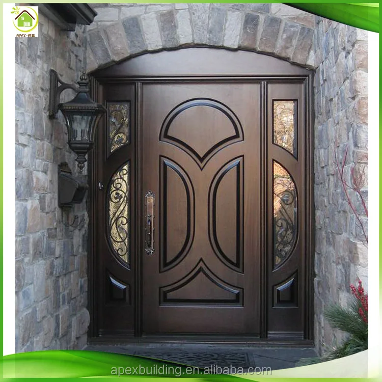 competitive price mahogany entrance prehung main entry wooden doors design double exterior solid wood front door modern