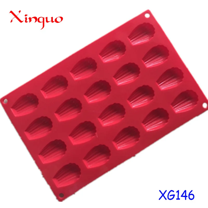 146 wholesale 20 Cavity Silicone Madeleine cake  mold cookie mold shell shape hand make cake cookie candy resin mold bpa free