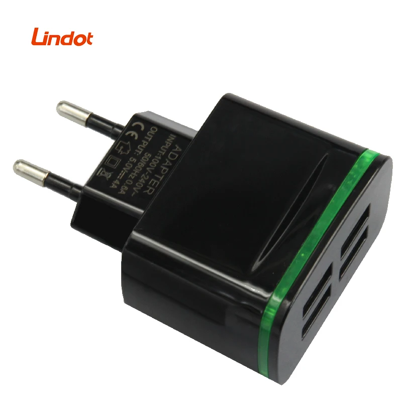 Free Shipping Mobile Phone Accessories Manufactures Universal Wall USB Charger 4 Ports