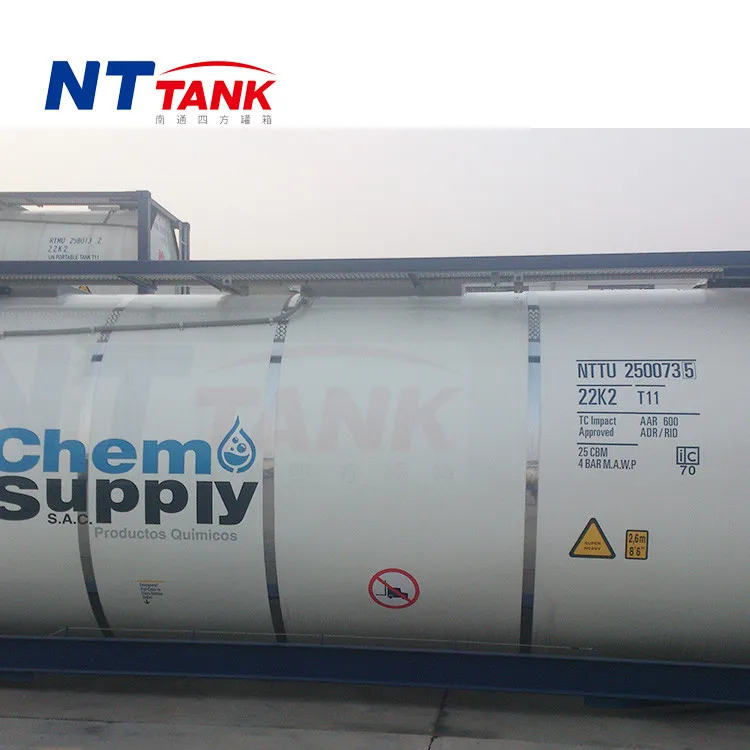 20 feet standard liquid transportation sea t11 iso tank container