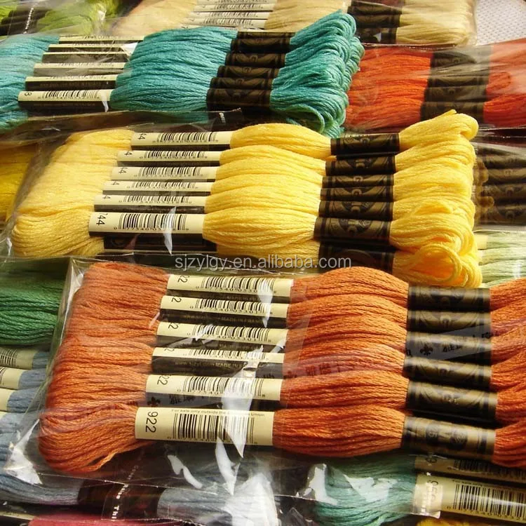 pure cotton cross embroider line 12piece/bag Cross Stitch threads pure cotton cross embroider line