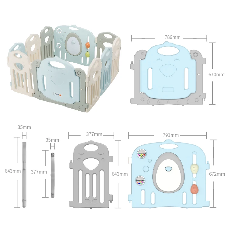 Baby safety fence gates kids play area indoor playground