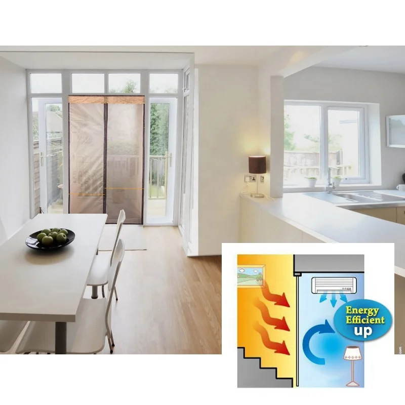 Eco Friendly EVA Magnetic Door Curtain Screen Window for Kitchen Air Conditioner Room