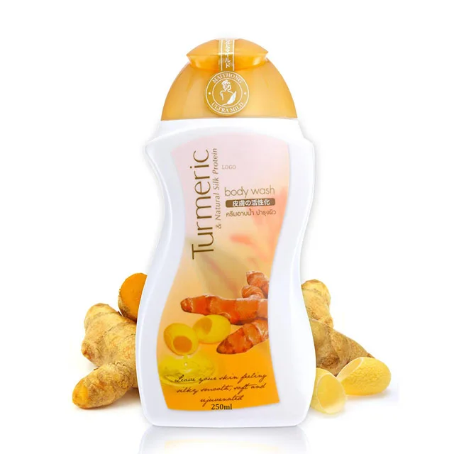 Глубокое очищение, увлажняющий гель для душа с куркумой от частного бренда