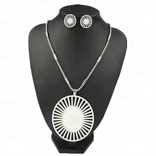 China Stainless Steel Jewelry Supplier hot selling 2018 new design stainless steel jewelry set wholesale