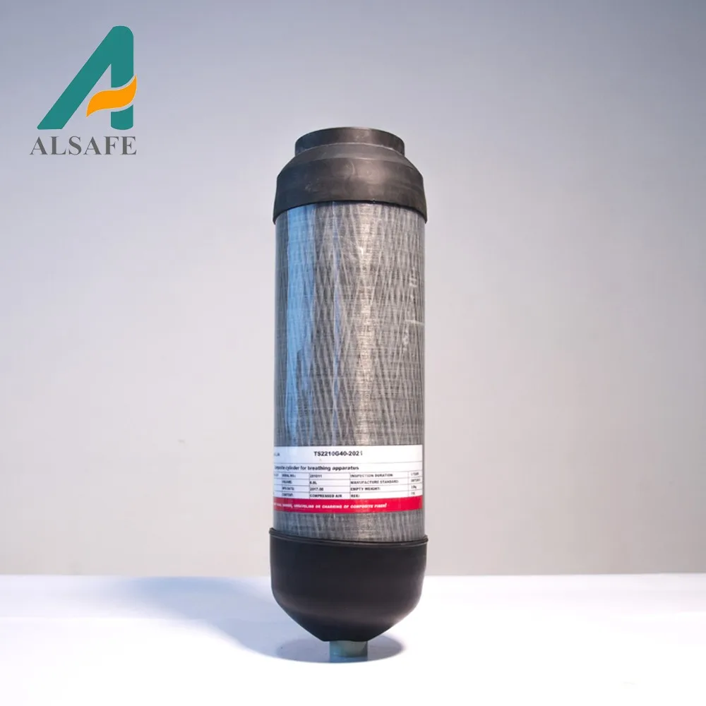 Factory price 9L  4500psi breathe compressor firefighting equipment carbon fiber gas cylinder