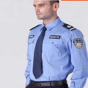 
custom long sleeve cotton security guard uniforms shirts in bulk 