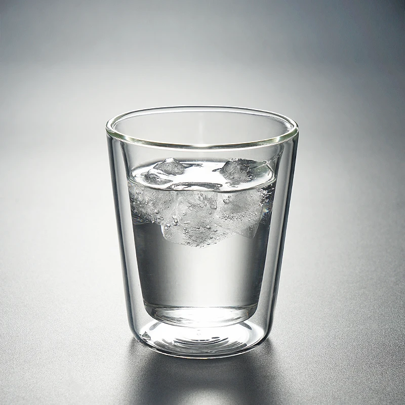 
Wholesale glassware insulated double wall glass espresso shot cup logo 