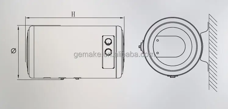 
Electric water heaters for shower adjustable with temperature display 80L 