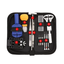 Watch repair tool set open the back cover replace the battery watch strap adjuster