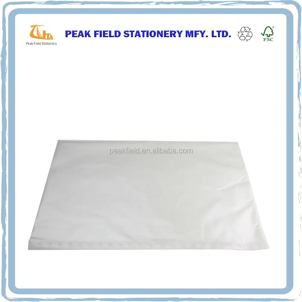 a4 a5 Plastic Clear Sheet Protectors Document Bag