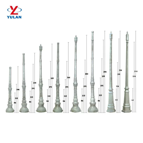 garden lighting pole with lamp,garden light pole lamp,cast iron garden lighting pole manufactory in china