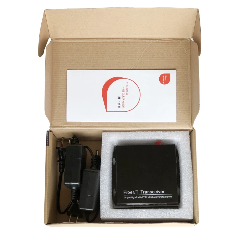 4 channels Telephone and 1 channel Ethernet Optical Fiber transceiver