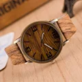 Fashion Quartz Watch Women Wood Watches Casual Wooden Grain Print Wrist Dress Leather Analog Wristwatch Relogio