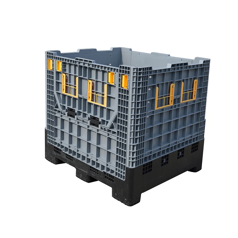 Hdpe Heavy Duty Solid Transport Industry Large Folding Plastic Pallet Box