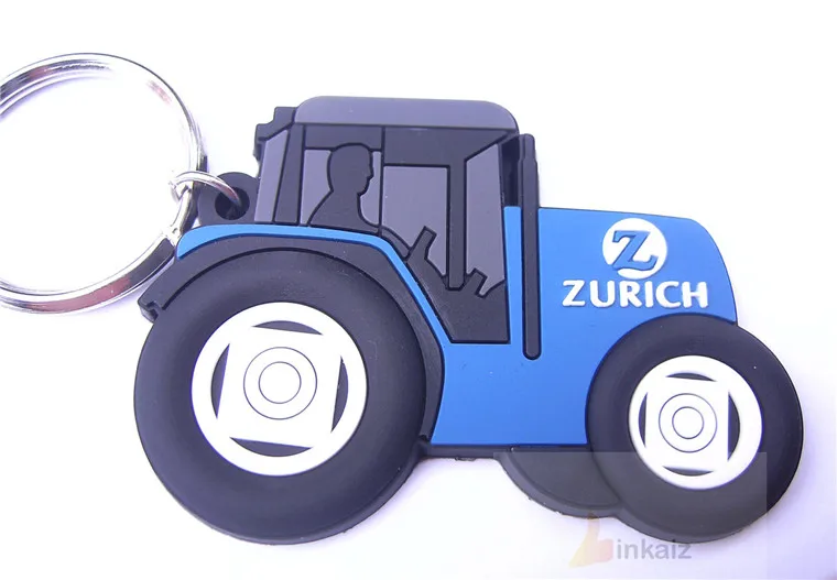 dongguan Promotion gifts custom truck keyring PVC mini forklift keychain 3d custom car keychain