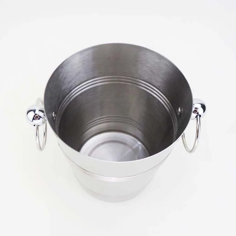 
Stainless steel large metal ice bar bucket for party, champagne, wine, beer 