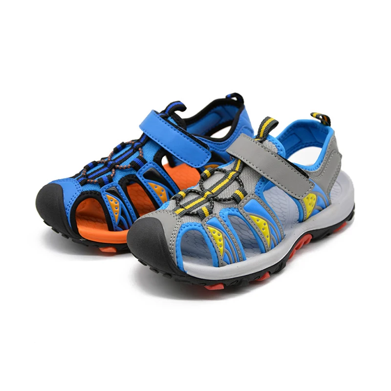 2017 новые удобные модные детские пляжные сандалии с закрытым носком