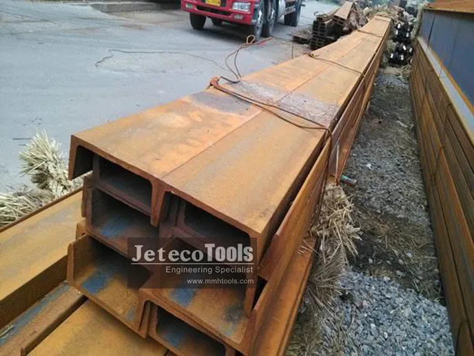 Heavy duty hydraulic punch CH-100 hydraulic hole puncher machine for punching in angle steel plate, Yuhuan Jeteco Tools brand