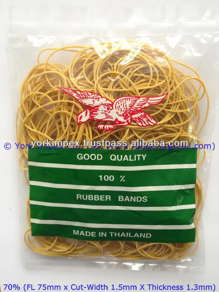 70% Rubber Bands Made From Thai Natural Ruber