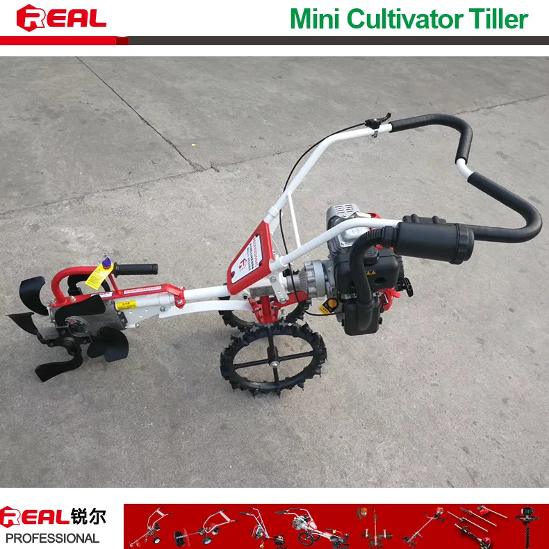 hand push field cultivator gasoline tiller suitable for garden farms
