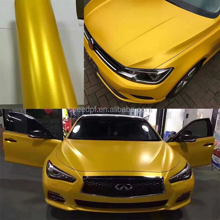 New Product High stretch Satin Pink Pear Matte Metallic Chrome Gold Car Wrap Vinyl