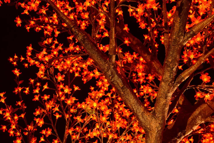 Китайские поставщики наружное искусственное Рождественское украшение светодиодное освещение для деревьев сакуры