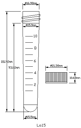 
10ml round bottom with screw cap centrifuge tube 