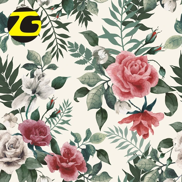 single jersey poly spandex knitted hawaiian print fabric with multicolored floral for swimwear women tops