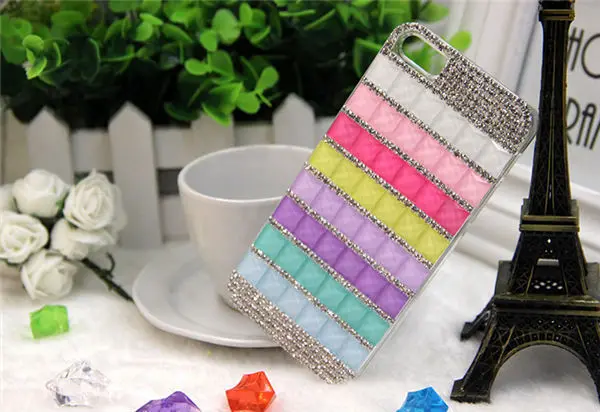 горячая продажа красочных bling алмазов кристалла крышку случае для iphone 6