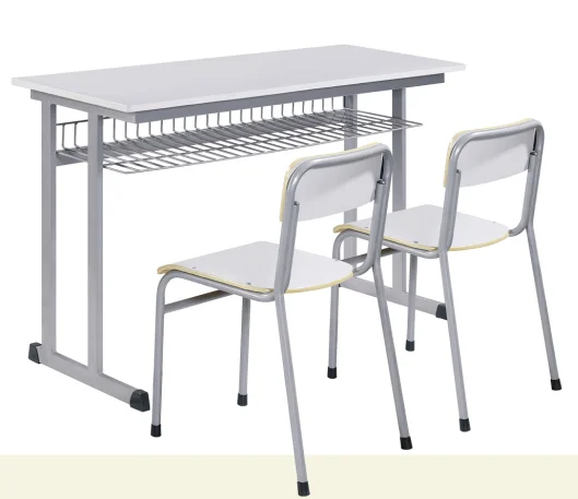 (Furniture) Two seater school desk /Student steel table for school   Cambodia