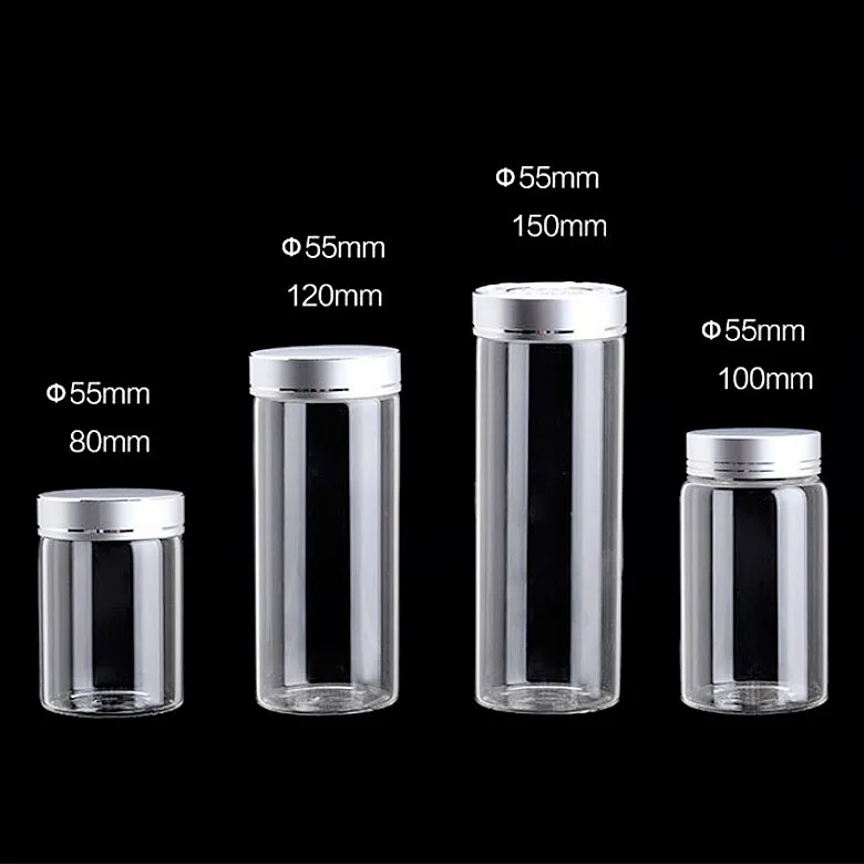 kitchen use borosilicate glass jar with bamboo lid