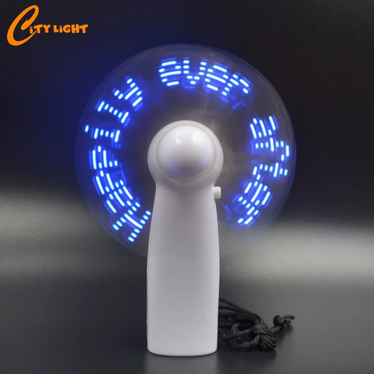 Wedding Gifts Cooling Battery Operated Portable Message Fan Rechargeable Fan with Led Light