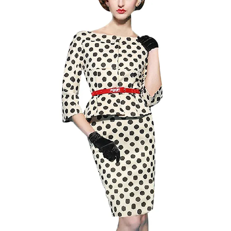 Стиль «волшебница» с длинными рукавами для девочек костюм Карьера Одежда платье в деловом стиле