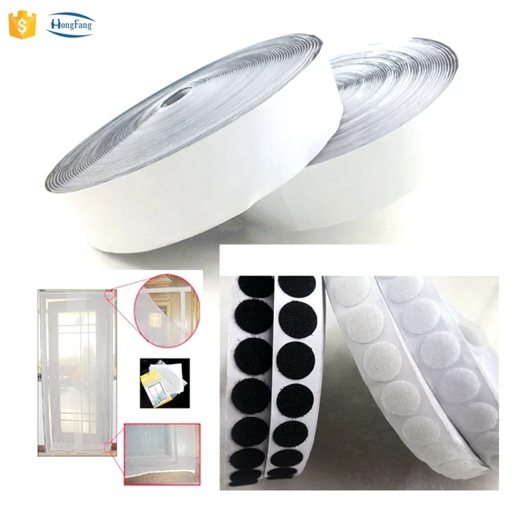 20mm Household Heat Activated Back Glue Self Adhesive Sticky Strip Hook Loop Tape