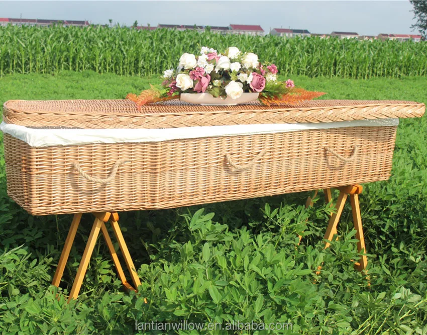 Natural hand-made wicker coffin WC1704T