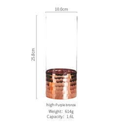 Wholesale New Nice Glass Vase Gold Flower Vase for Home Decoration and Wedding  1911