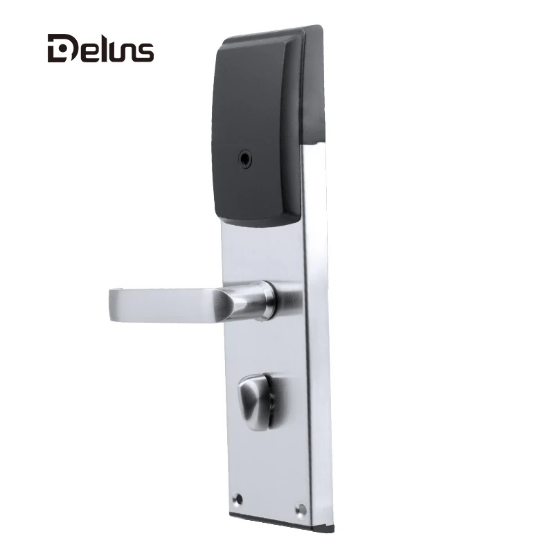 
Deluns smart electronic rfid card online hotel lock management used M1 system security digital locks factory 