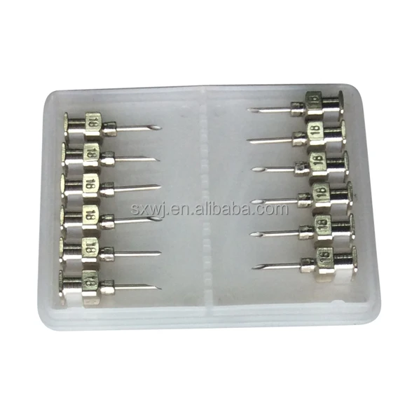 best brass hub reusable poultry syringes needles, stainless steel injection needles